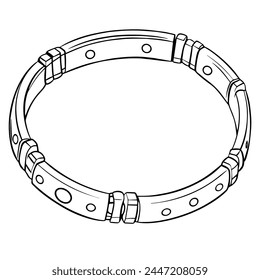 Simplified illustration of a bracelet in vector format, ideal for accessories.