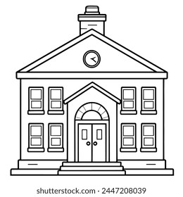 Simplified illustration of a church in vector format, versatile for various projects.