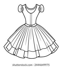 Simplified illustration of a dancer's outfit.