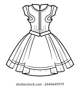 Simplified illustration of a dancer's outfit.