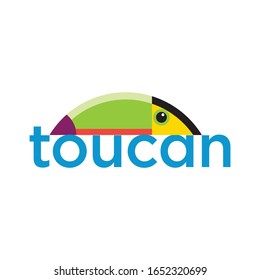 Simplified illustration design logo of a toucan