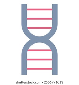 Simplified illustration of a dna strand in a modern flat design style