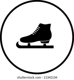 ilustración simplificada de una patineta de hielo que se utilizará como símbolo o signo