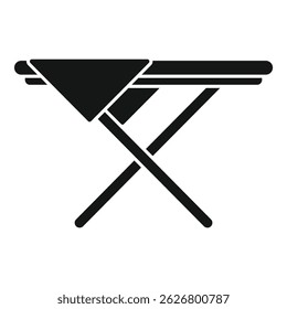 Simplified illustration of an ironing board, ideal for icons or infographics