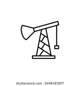 Ilustração Simplificada Da Estação De Derrick De Petróleo Para Extração De Petróleo