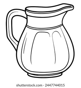 Simplified illustration of a potter's jug for versatile usage in digital and print projects.