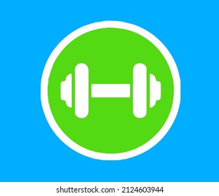 Simplified illustration of the Sport Dumbbell.
Flat vector, EPS 10.