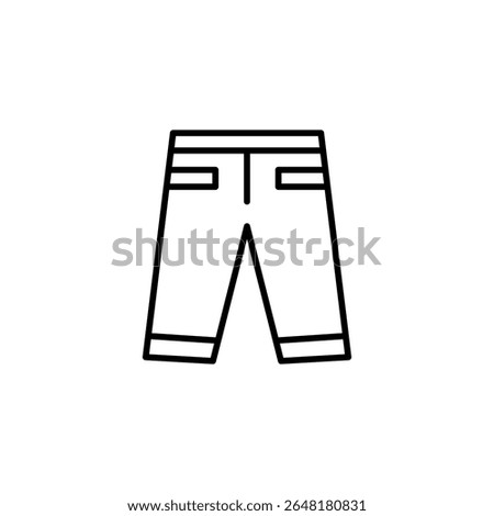 Simplified Jeans Icon Representing Casual Wear Apparel And Fashion