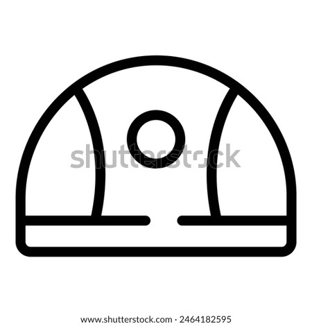 Simplified line drawing of a dome tent, perfect for camping and outdoor activity themes