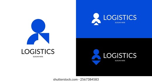 Simplified logistic company symbol. Vector illustration.