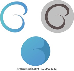 simplified logo concept of alphabet G