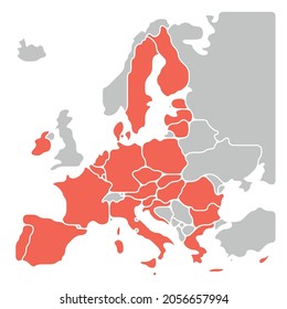 2,152 Eu map simple Images, Stock Photos & Vectors | Shutterstock