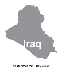 Simplified map of Iraq. Vector file.