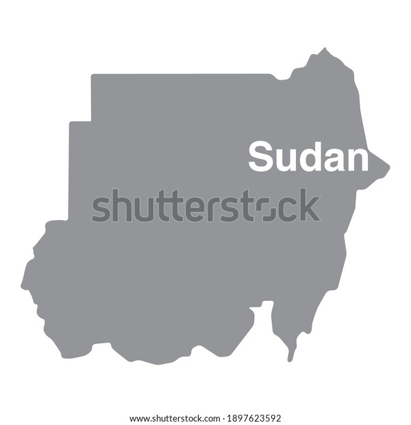 Simplified Map Sudan Vector File Stock Vector (Royalty Free) 1897623592 ...