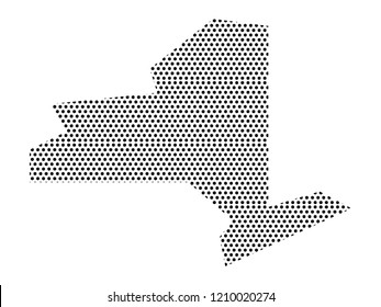 Simplified Map of USA State of New York