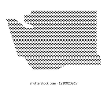 Simplified Map of USA State of Washington