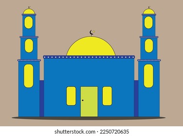 Simplified mosque design in different shapes