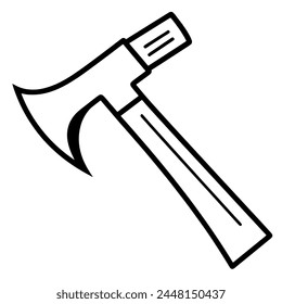 Simplified outline of an axe icon, suitable for outdoor or survival designs.