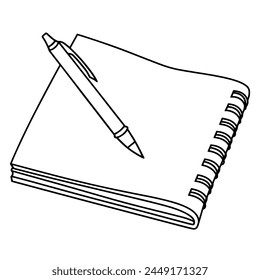 Simplified outline of notes icon, ideal for studying or academic concepts.