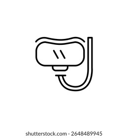Simplified Outline Of Snorkel Gear Offering Clarity For Water Adventures