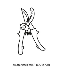 Dibujo de vector de esquema simplificado de un sector de la granja de metales en un fondo blanco.
