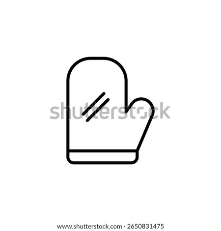 Simplified Oven Mitt Graphic Symbolizing Kitchen Safety And Cooking