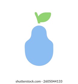 Simplified Pear Icon with Soft Colors Design