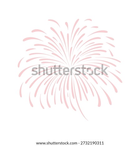 A simplified, pink firework explosion depicted as an elegant and celebratory graphic.