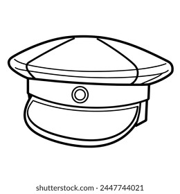Simplified postman cap illustration for various digital and print applications.