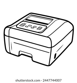 Simplified printer illustration for diverse digital and print applications.