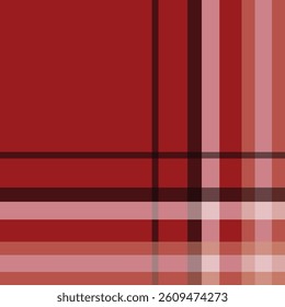Simplified red plaid fabric pattern featuring bold and minimal checkered lines, perfect for modern textiles, fashion design, digital backgrounds, and print projects.