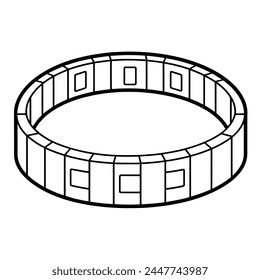 Illustration de collier riche simplifié pour une utilisation polyvalente dans les projets numériques et imprimés.
