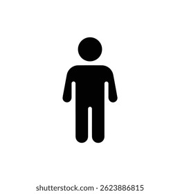 Figura de palo humanoide de plataforma simplificada - icono negro