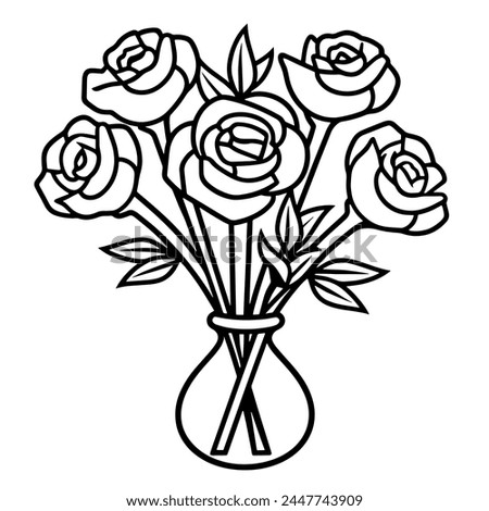 Similar – Image, Stock Photo Rose in vase on table