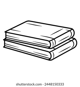 Simplified school books illustration for versatile usage in digital and print projects.