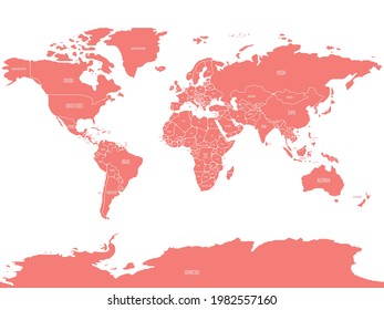 Simplified smooth border World map