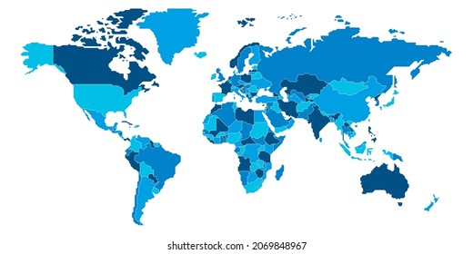 Mapa mundial simplificado de borde suave