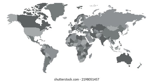 Mapa mundial simplificado de borde suave