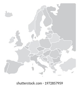 Simplified smooth map of Europe