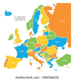 Simplified smooth map of Europe