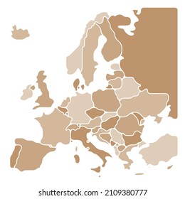 Mapa simplificado de Europa