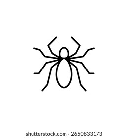 Ilustração De Aranha Simplificada Com Linhas Limpas Contra Espaço Transparente