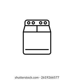 Ilustração simplificada do esboço do forno de fogão para a interface minimalista do usuário