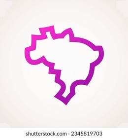 Simplified stylized outline map of Brazil.