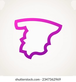 Simplified stylized outline map of Spain.
