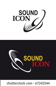 Simplified stylized Vector Illustration of a sound or speaker icon