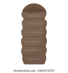 Simplified vector graphic of a classic chocolate eclair, perfect for foodrelated designs