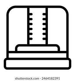 Simplified vector illustration in black and white depicting a manual air pump