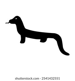 simplified vector illustration of a Komodo dragon