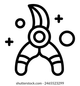 Ilustración vectorial simplificada de cortadores de alambre, conveniente para los iconos o los gráficos de instrucción